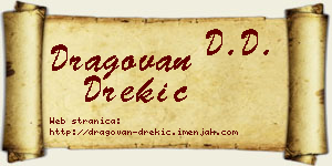 Dragovan Drekić vizit kartica